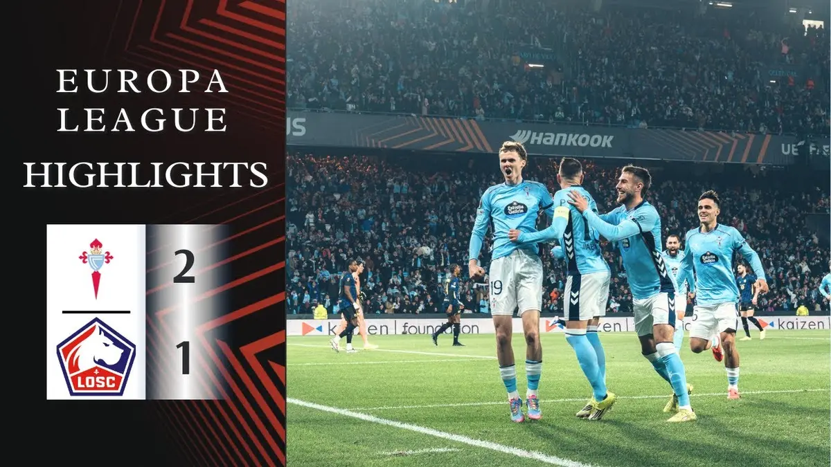 Celta Vigo - Lille résumé vidéo du match. Défaite du LOSC (2 - 1).