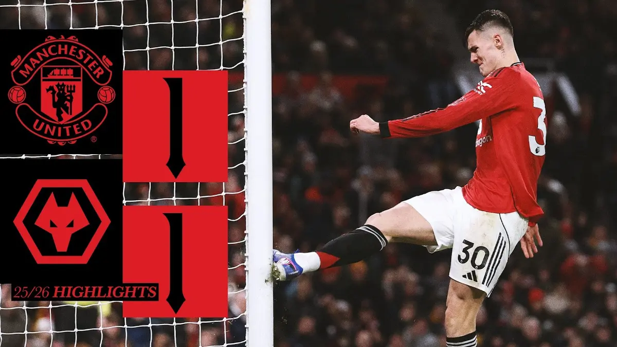 Manchester United - Wolverhampton résumé vidéo du match de Premier League (1 - 1)