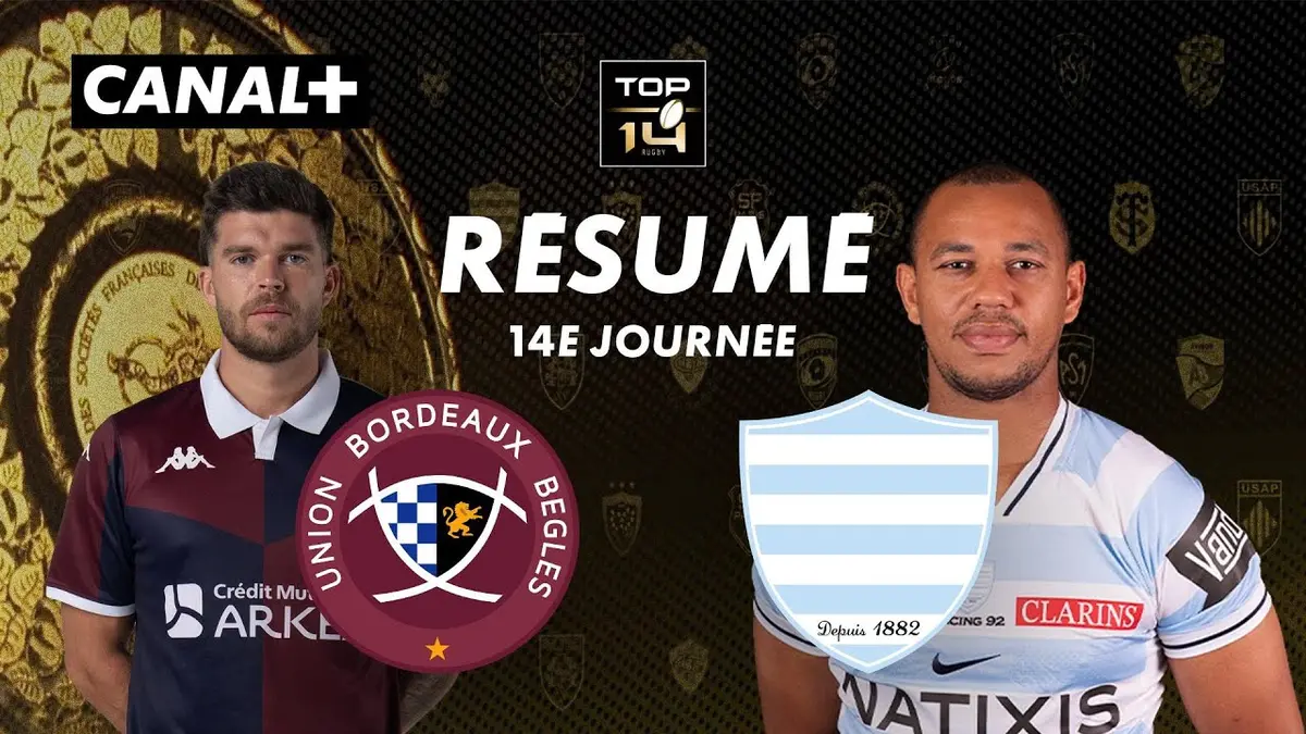 UBB - Racing 92 résumé vidéo du match de Top 14. Victoire de l'UBB (62 - 20)