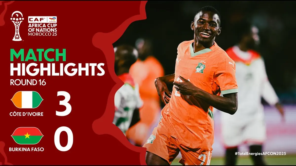 Côte d'Ivoire - Burkina Faso résumé vidéo du match. Qualification des Elephants (3 - 0)
