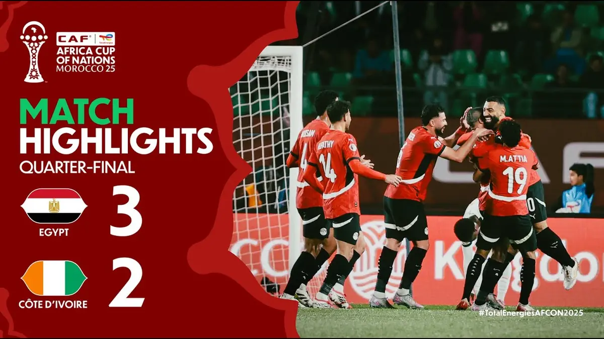 Egypte - Côte d'Ivoire résumé vidéo du match (3 - 2). Qualification des Pharaons de Mohamed Salah.