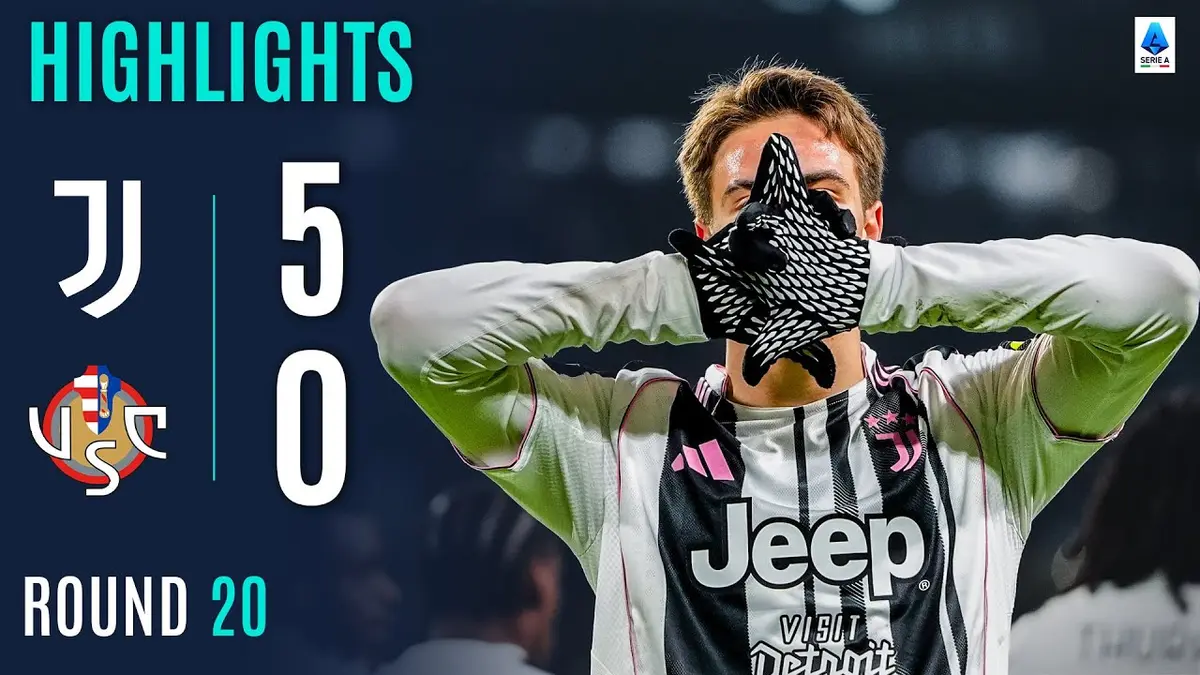 Juventus – Cremonese résumé vidéo du match. La Juve envoie un message fort (5-0).